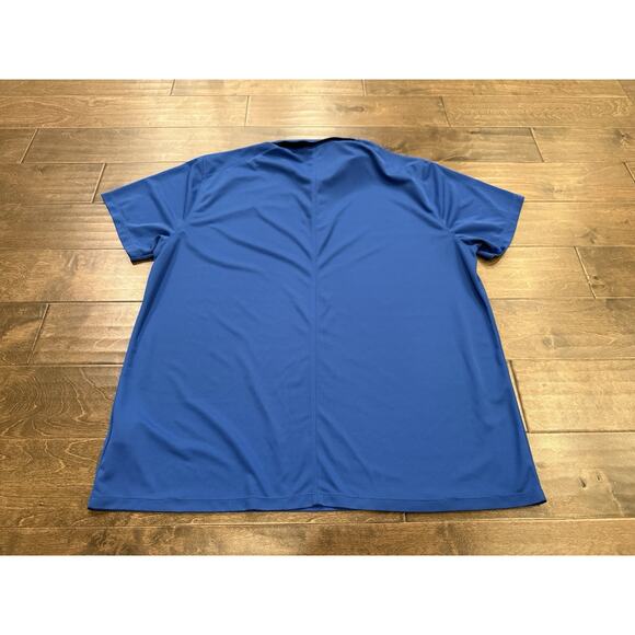Nike Mens Blue 1/4 Button Polo Dri-Fit Collared Golf Lightweight Shirt Size XXL - Picture 3 of 9